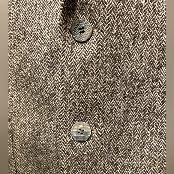 VTG Cambridge Classics Men's Tweed Sport Coat Two Button Gray Herringbone - Picture 6 of 6